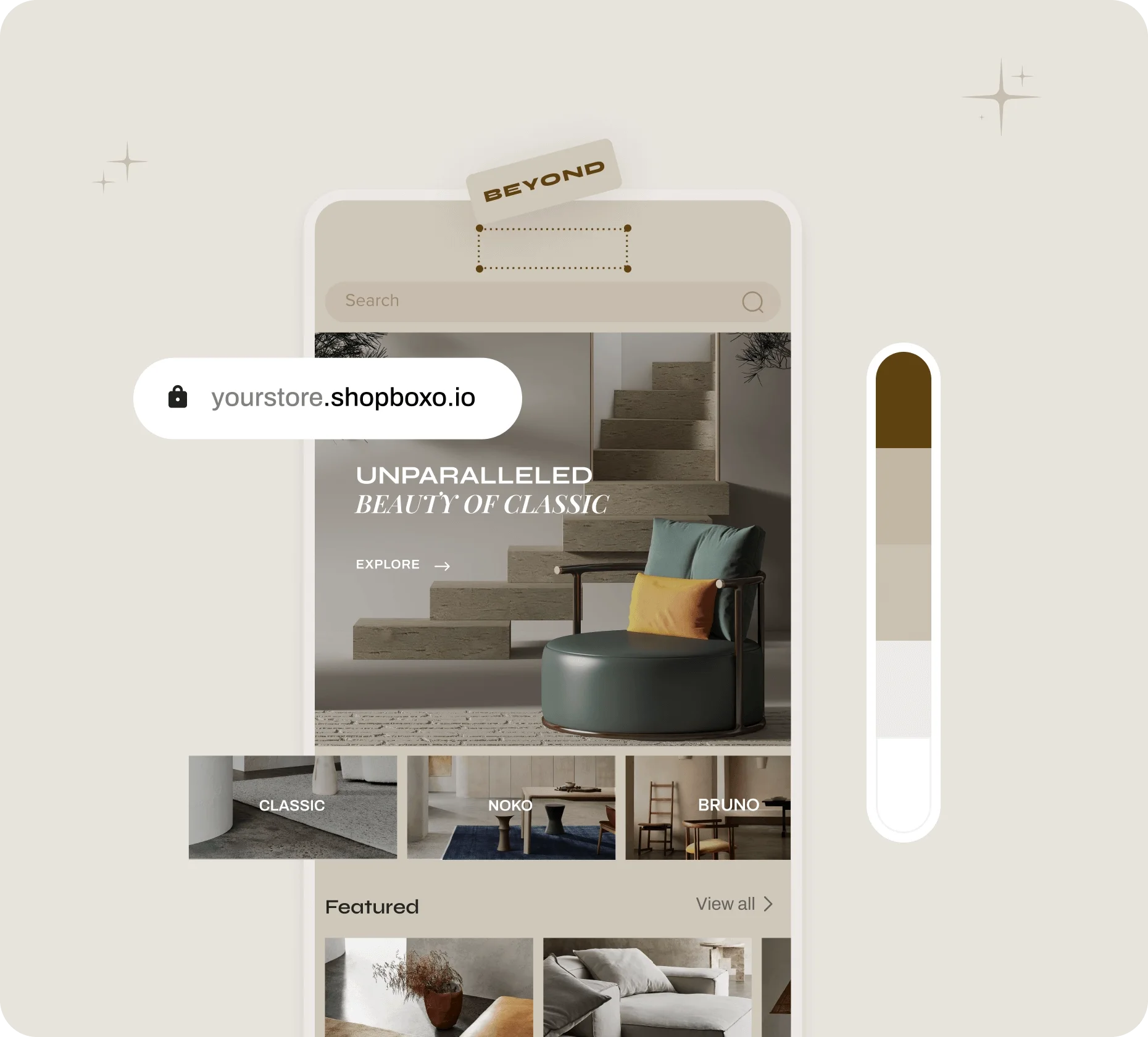 Mobile Interface Sample for a Furniture Online Store